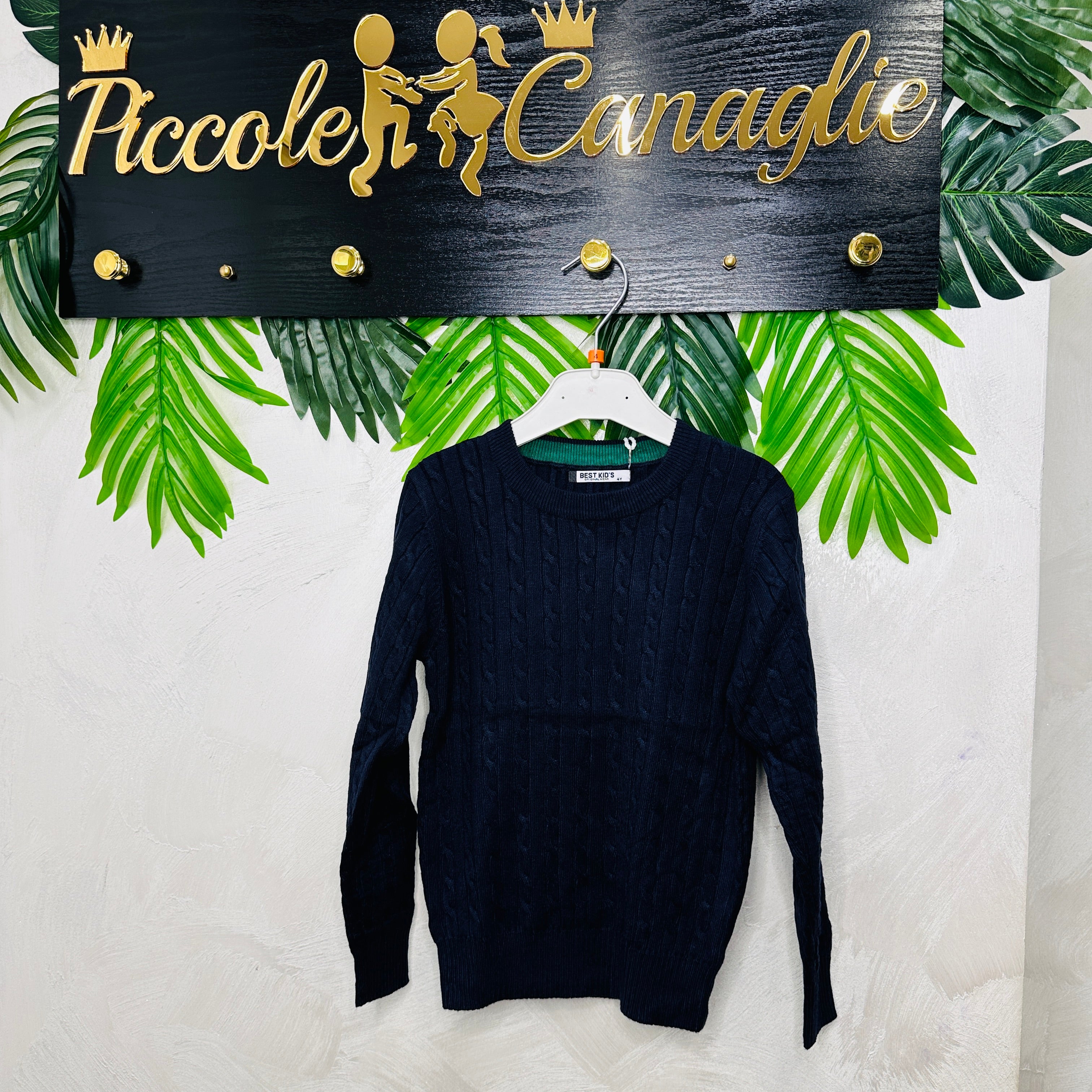 Maglioncino Trecce Blu anni