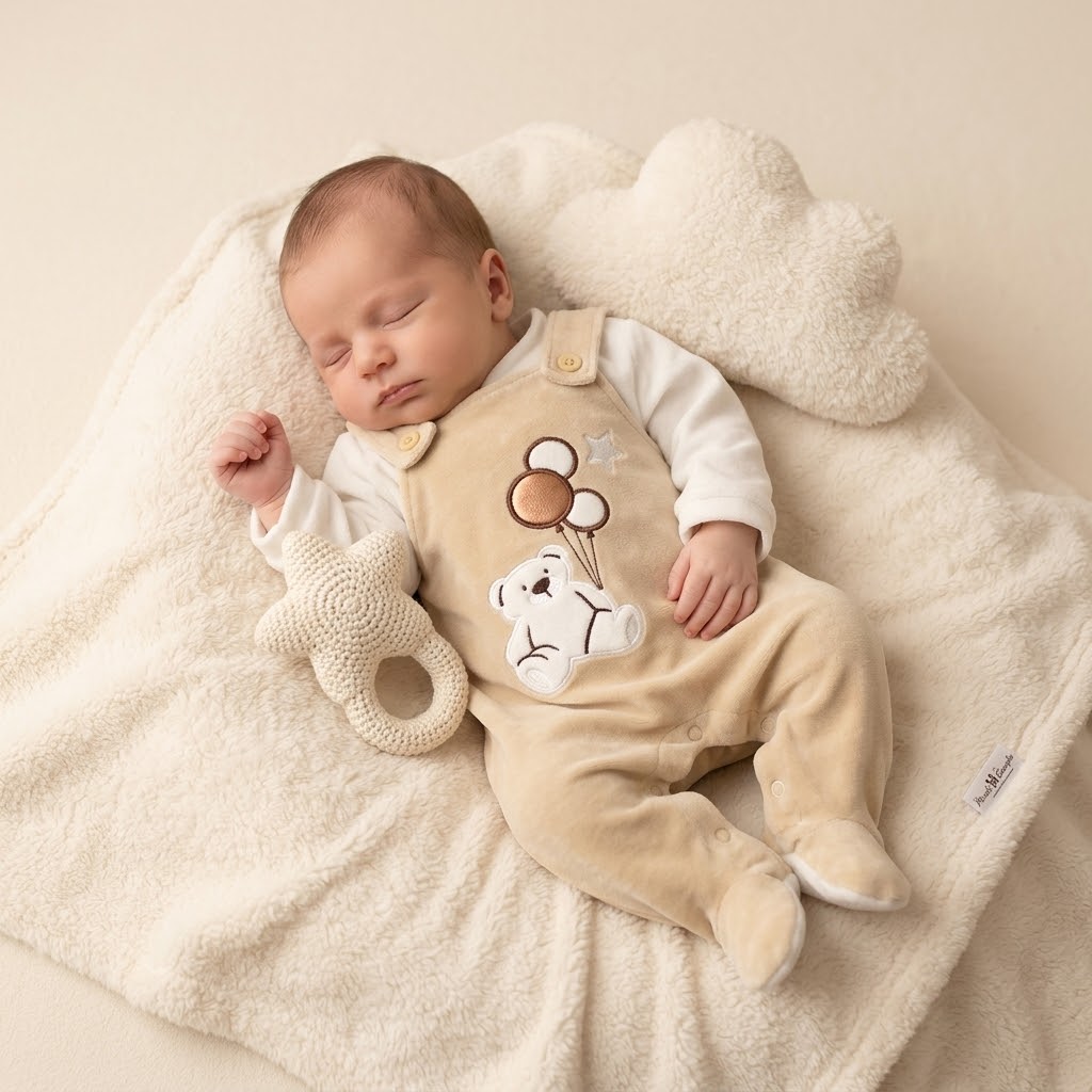 Tutina Orsetto Palloncini Giubebe’ Beige Gb9r0060