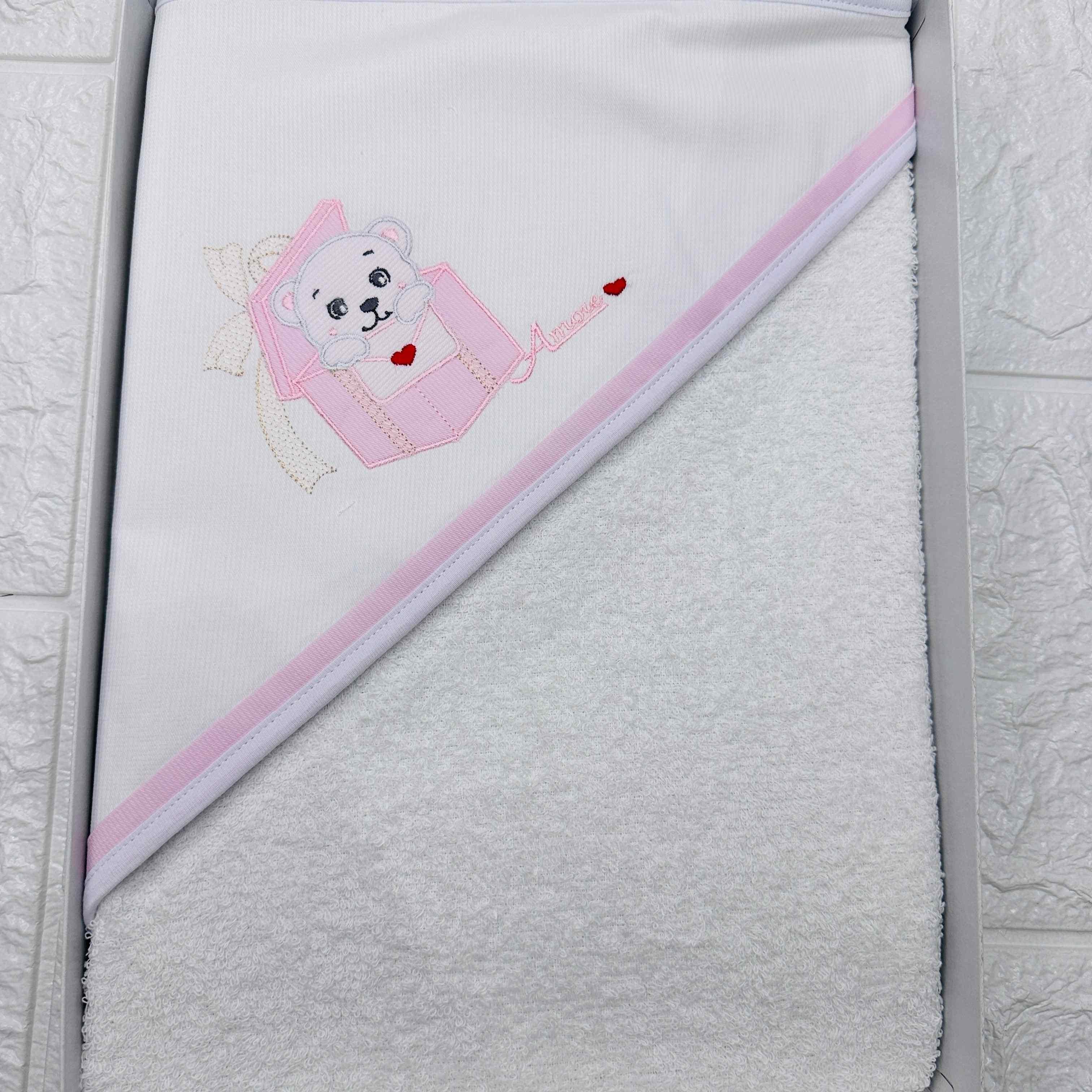Accappatoio neonato rosa ART AT001149