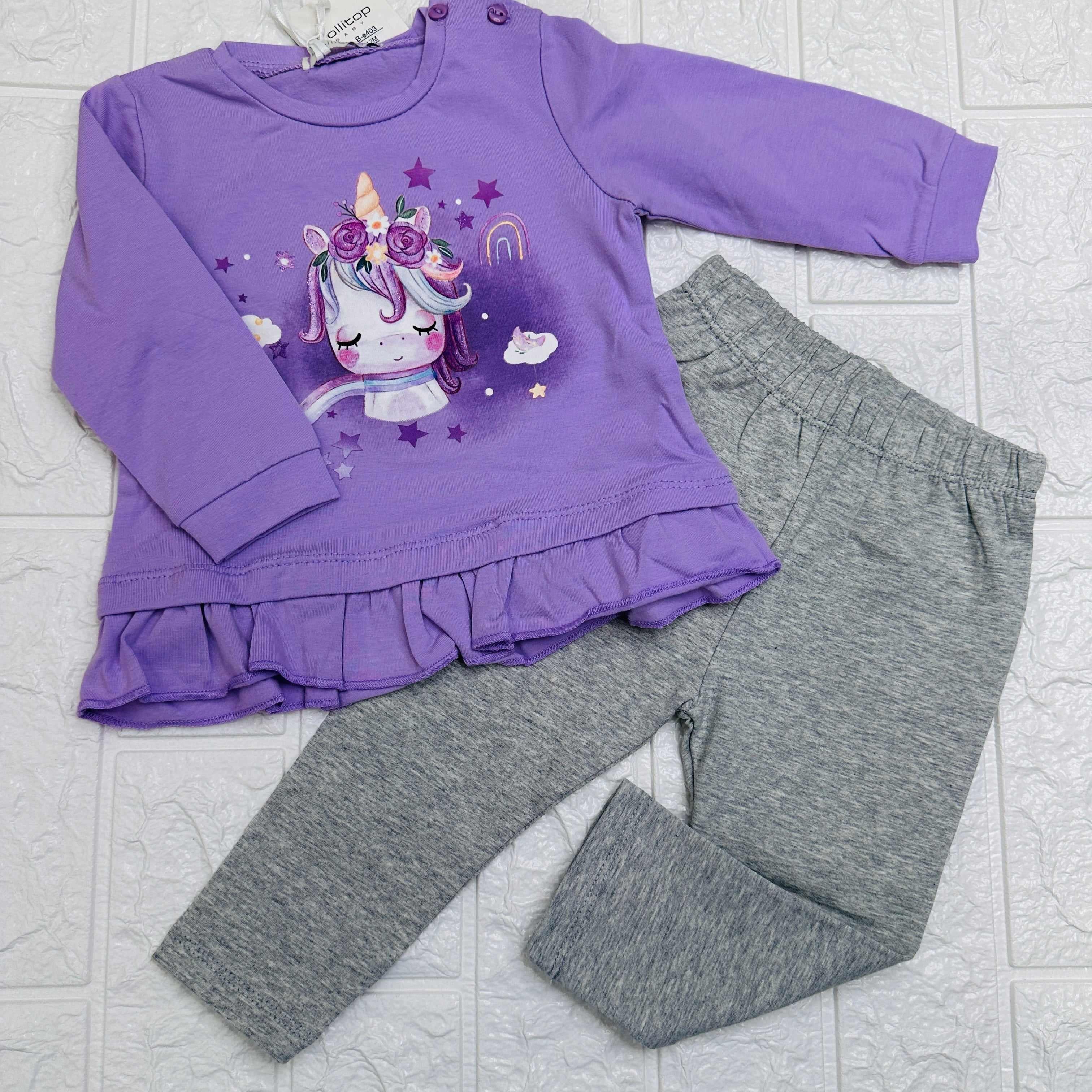 Maglia e leggings unicorno