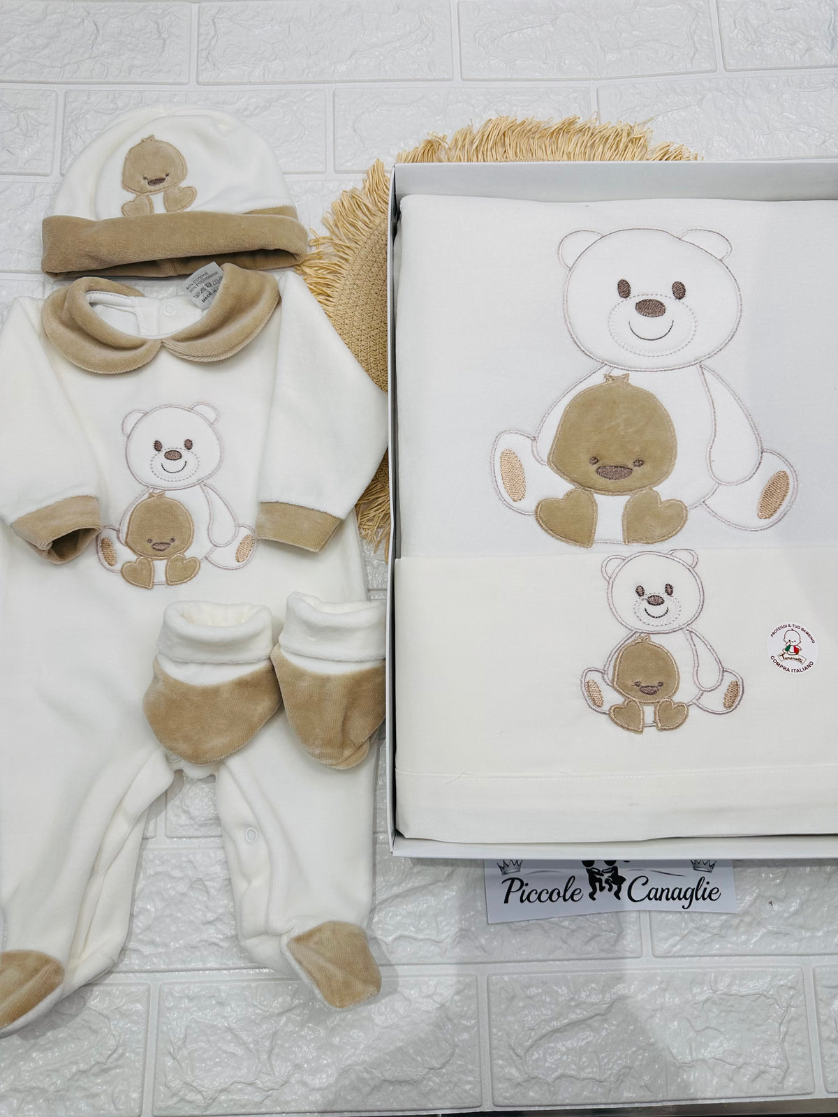 Set Nascita Ciniglia Orso Paperotto Tenero  35514