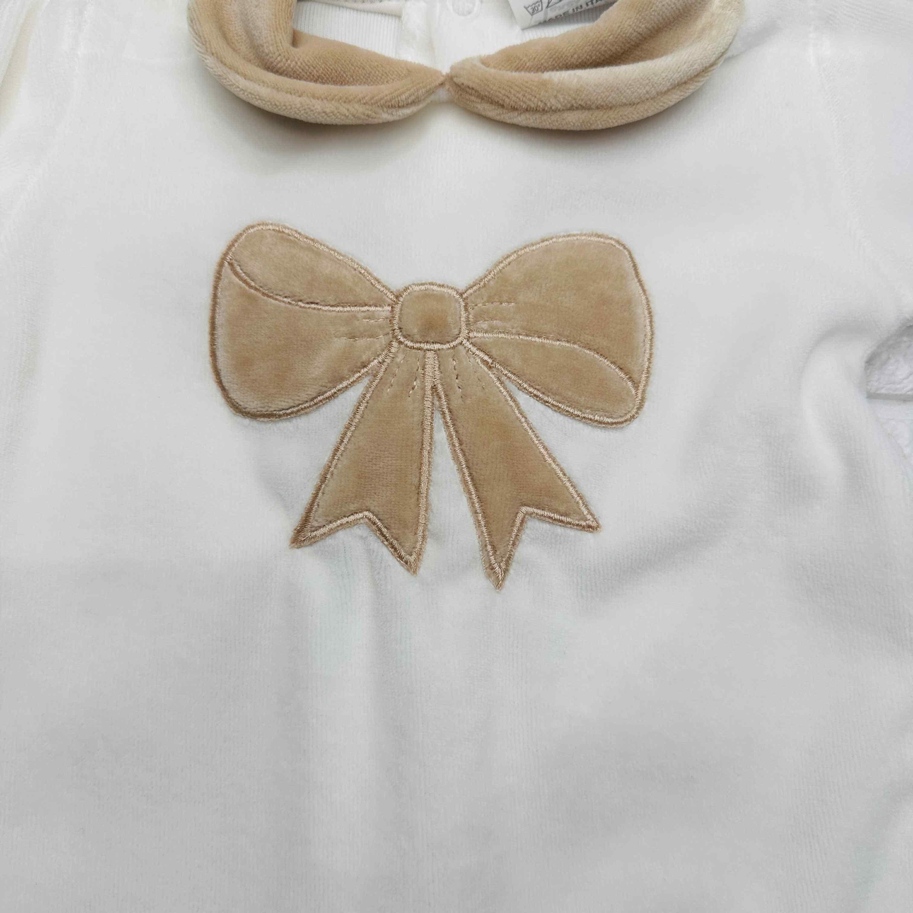 Tutina ciniglia fiocco panna 3041