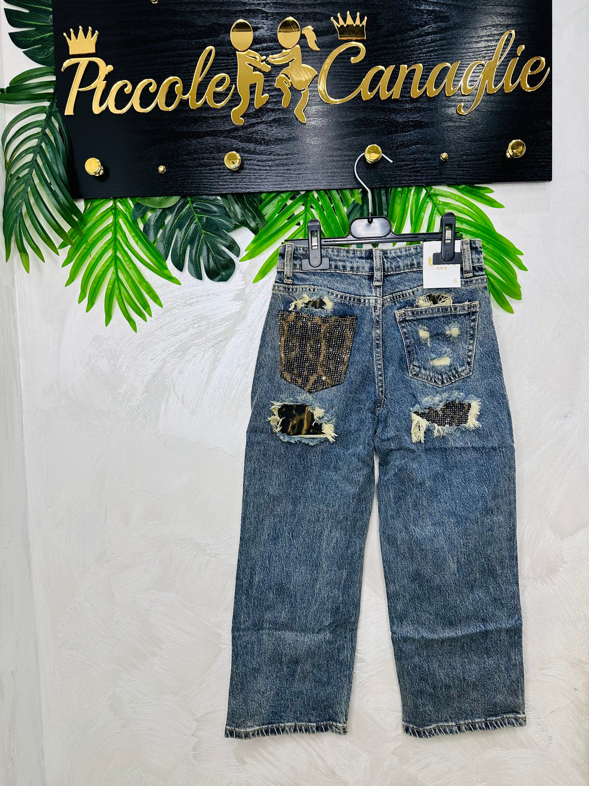 Jeans Vintage Baddie Animalier Slavato Yg153