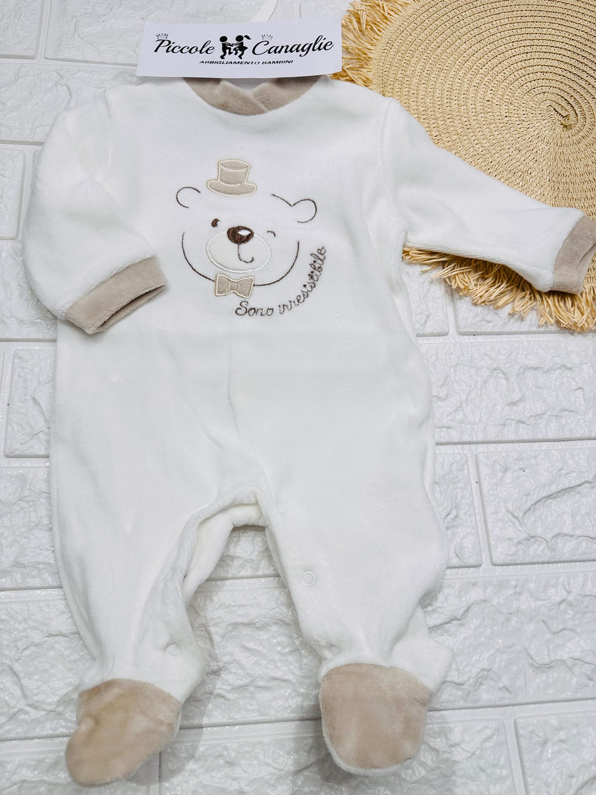 Tutina Ciniglia Sono Irresistibile Beige Piccole Emozioni 62014