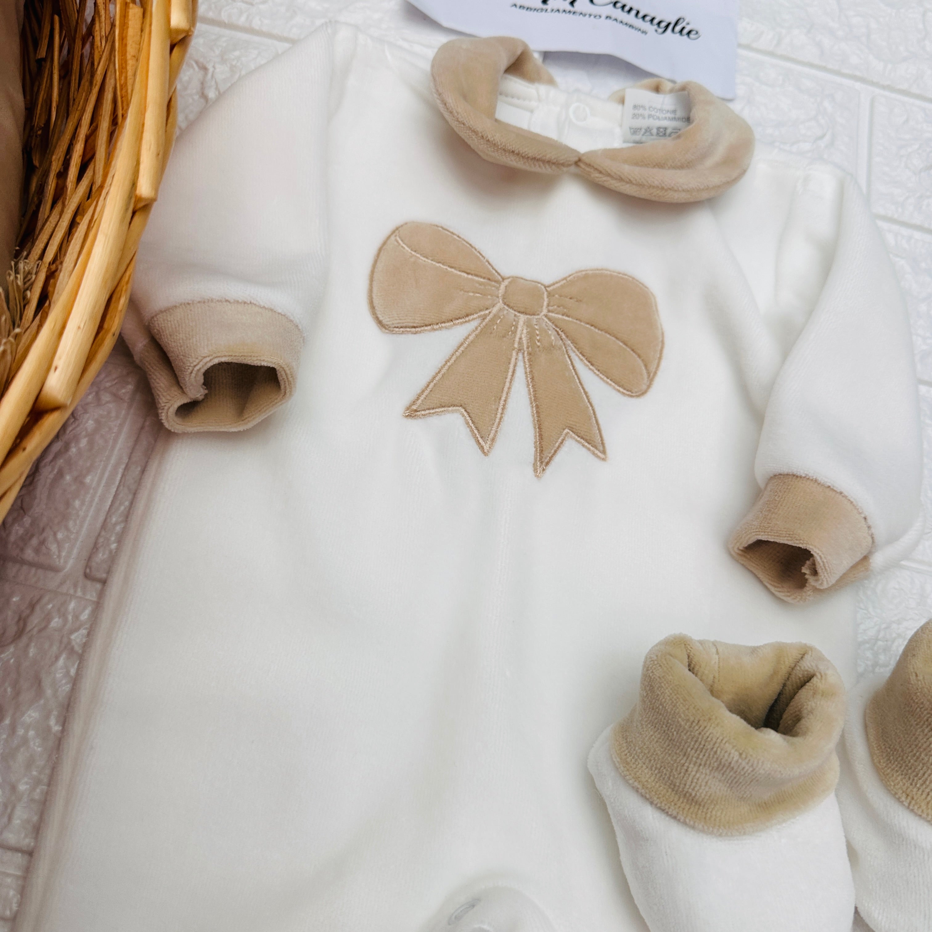 Set nascita fiocco Begie