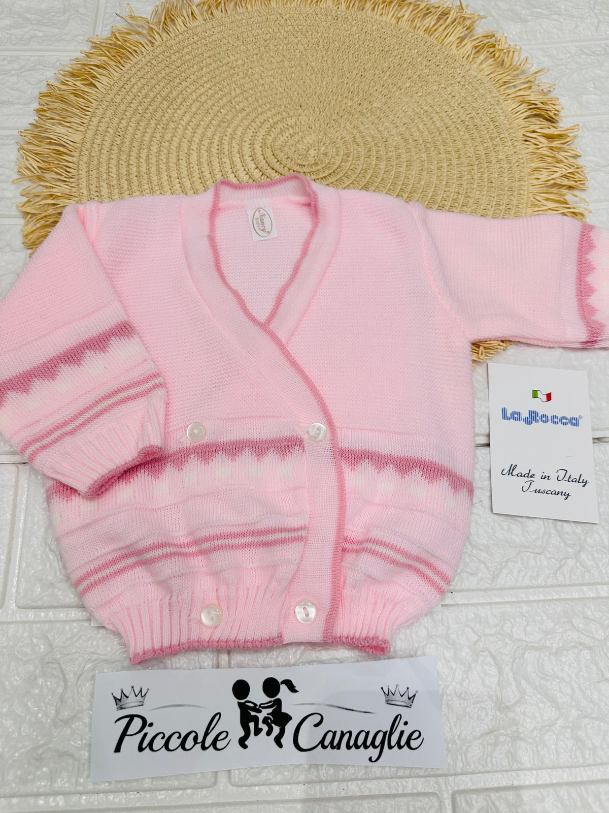 Giacchettina Neonata Rosa E Rosa Antico  7798 Taglia 0-6 Mesi