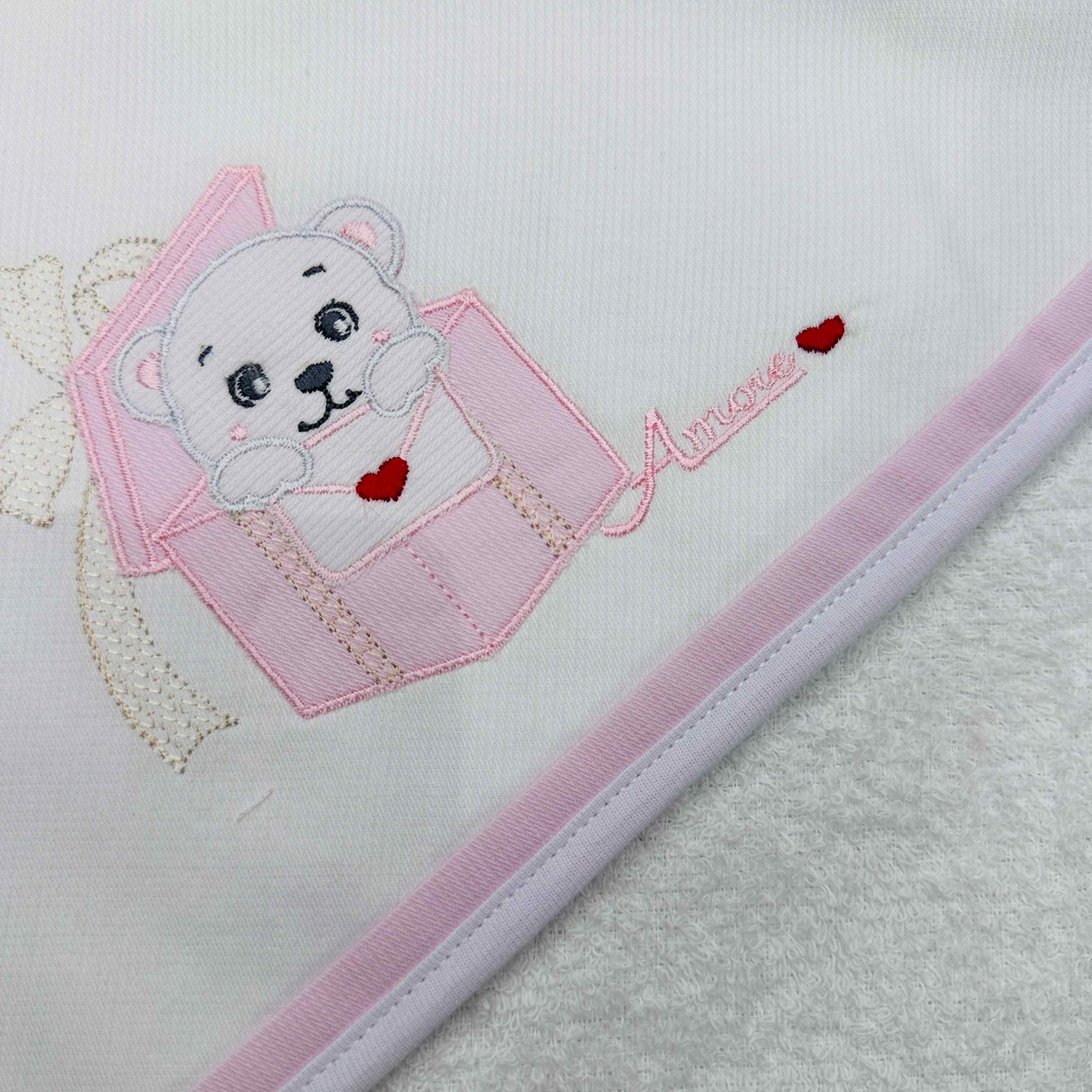 Accappatoio neonato rosa ART AT001149