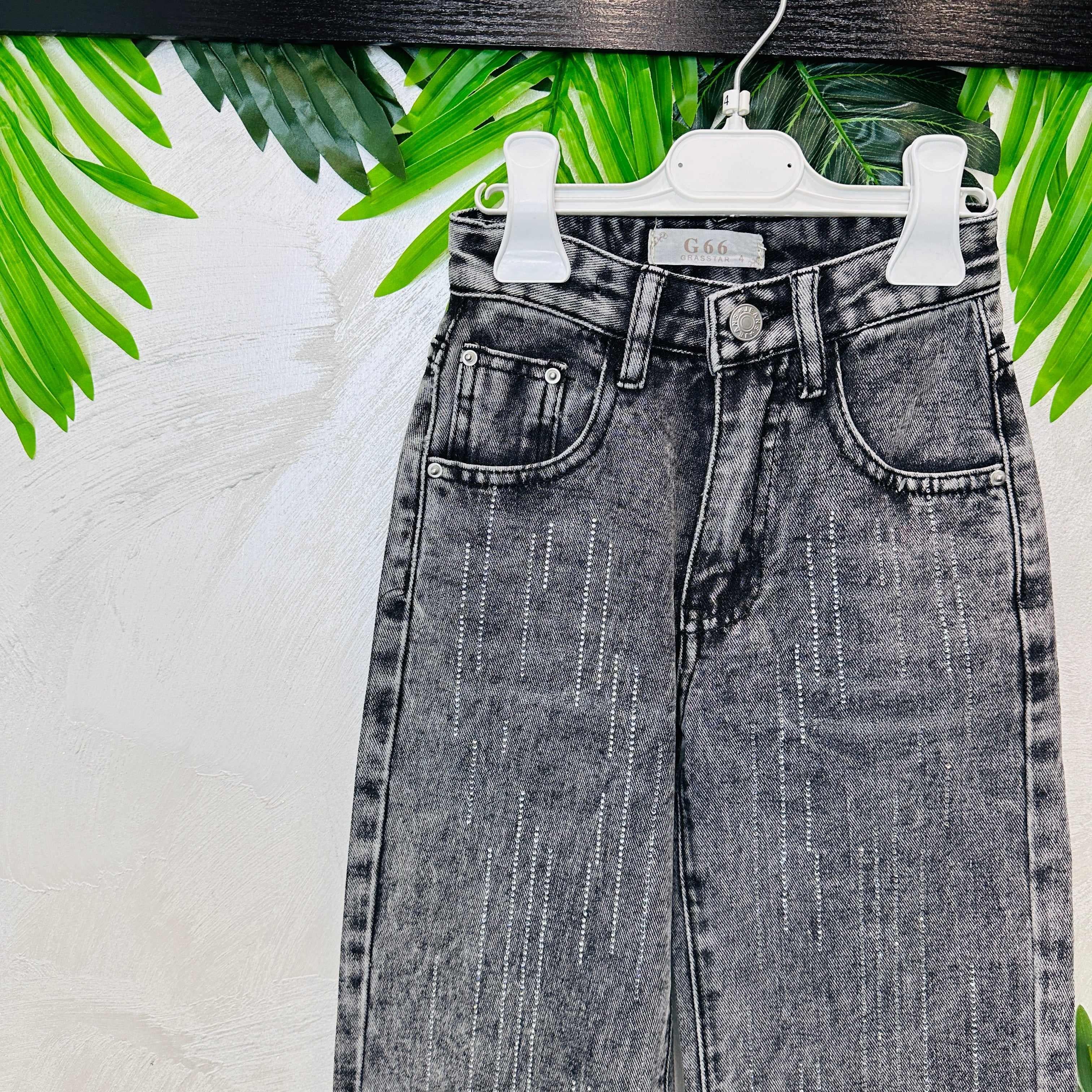 Jeans Sfumato nero Brillantini