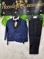 Abito Damasco Blu A75 - Piccole Canaglie - PC25098