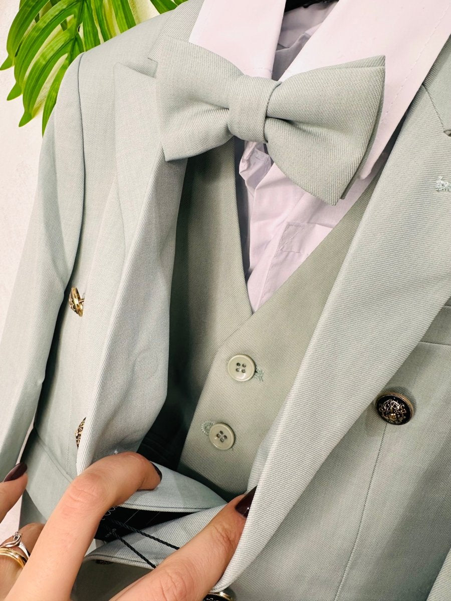 Abito Doppio Petto Verde Salvia 63 - Piccole Canaglie - PC25107