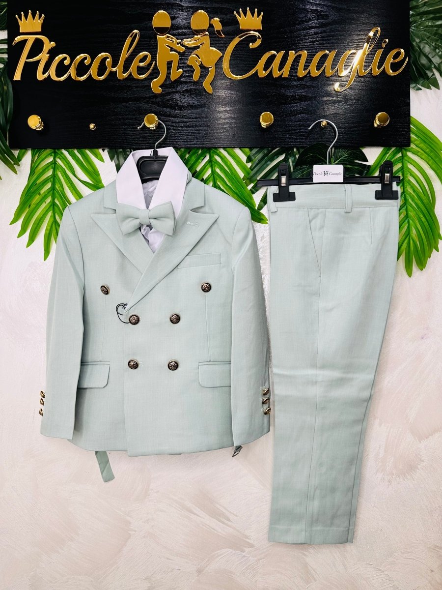 Abito Doppio Petto Verde Salvia 63 - Piccole Canaglie - PC25107