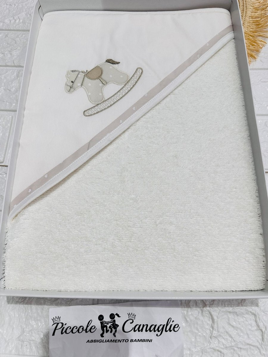 Accappatoio Cavallino Tortora AT001165 - Piccole Canaglie - PC24735