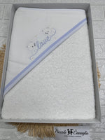 Accappatoio Cotone Orsetti Love Celeste At001174 - Piccole Canaglie - PC26915