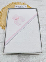 Accappatoio Cotone Orso Pizzo Rosa At001121 - Piccole Canaglie - PC27589