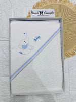 Accappatoio elefantino celeste AT001158 - Piccole Canaglie - PC23302