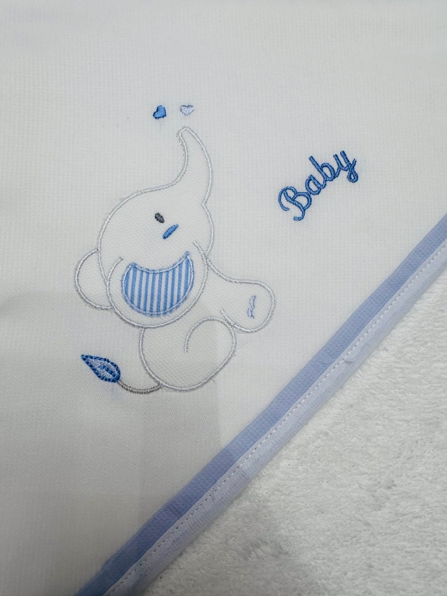 Accappatoio elefantino celeste AT001158 - Piccole Canaglie - PC23302