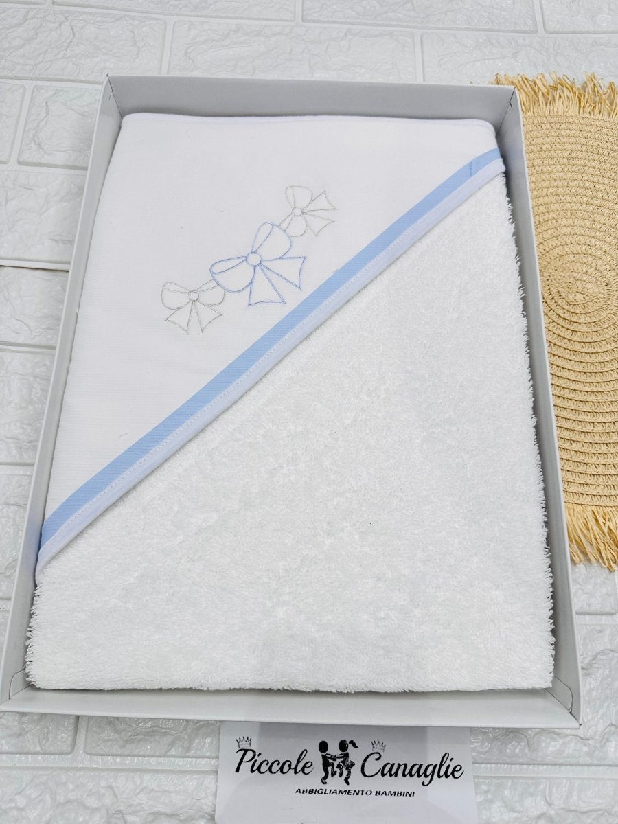 Accappatoio Fiocchettini Celeste At001168 - Piccole Canaglie - PC29755