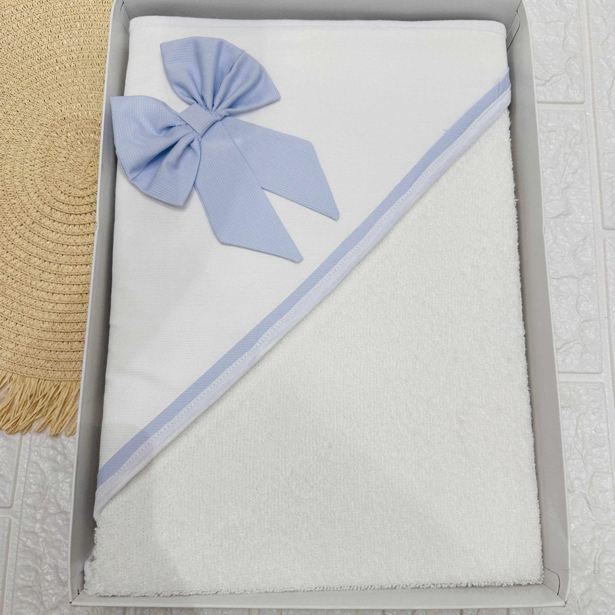 Accappatoio fiocco celeste ART 001104 - Piccole Canaglie - PC21956