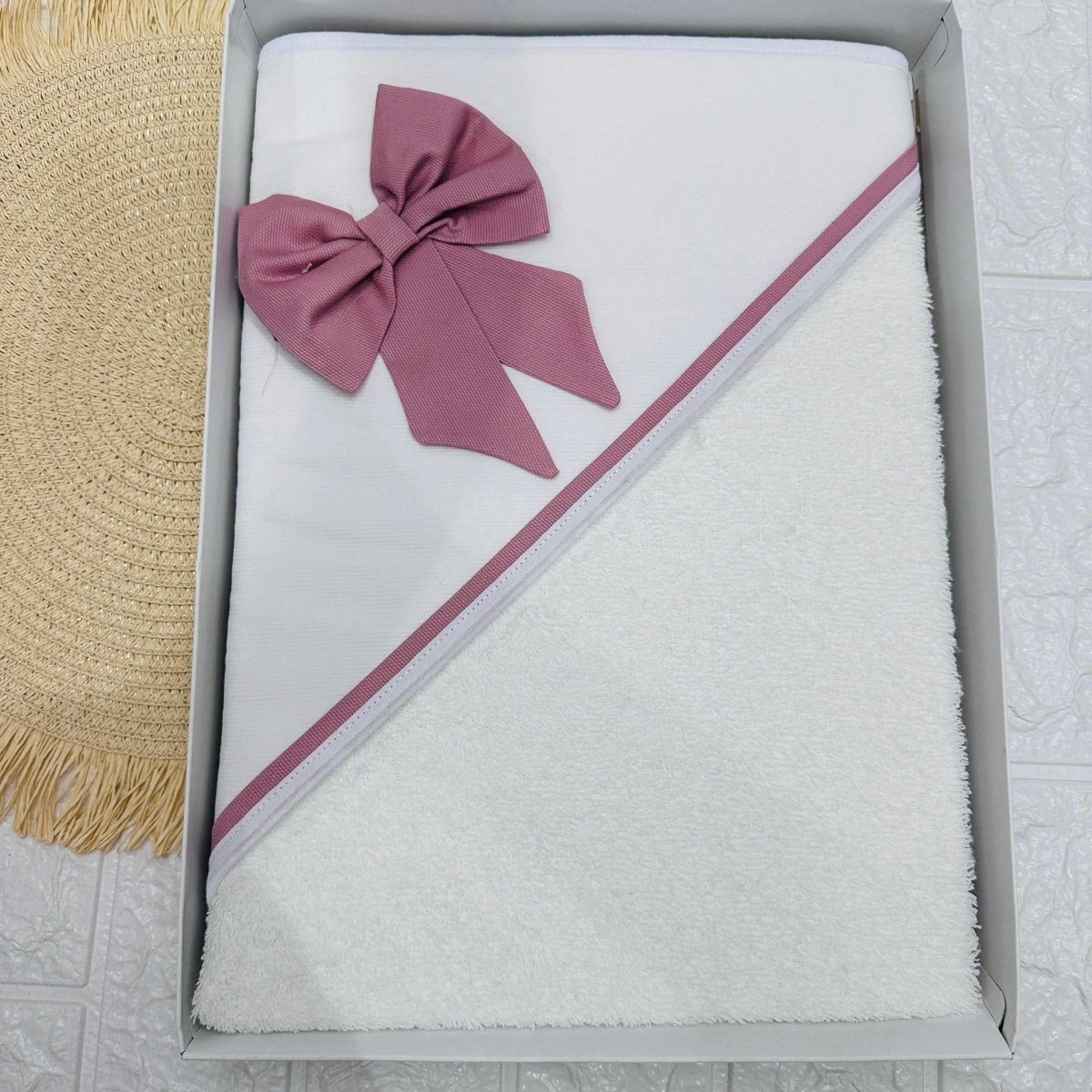 Accappatoio fiocco rosa antico ART AT001104 - Piccole Canaglie - PC21957