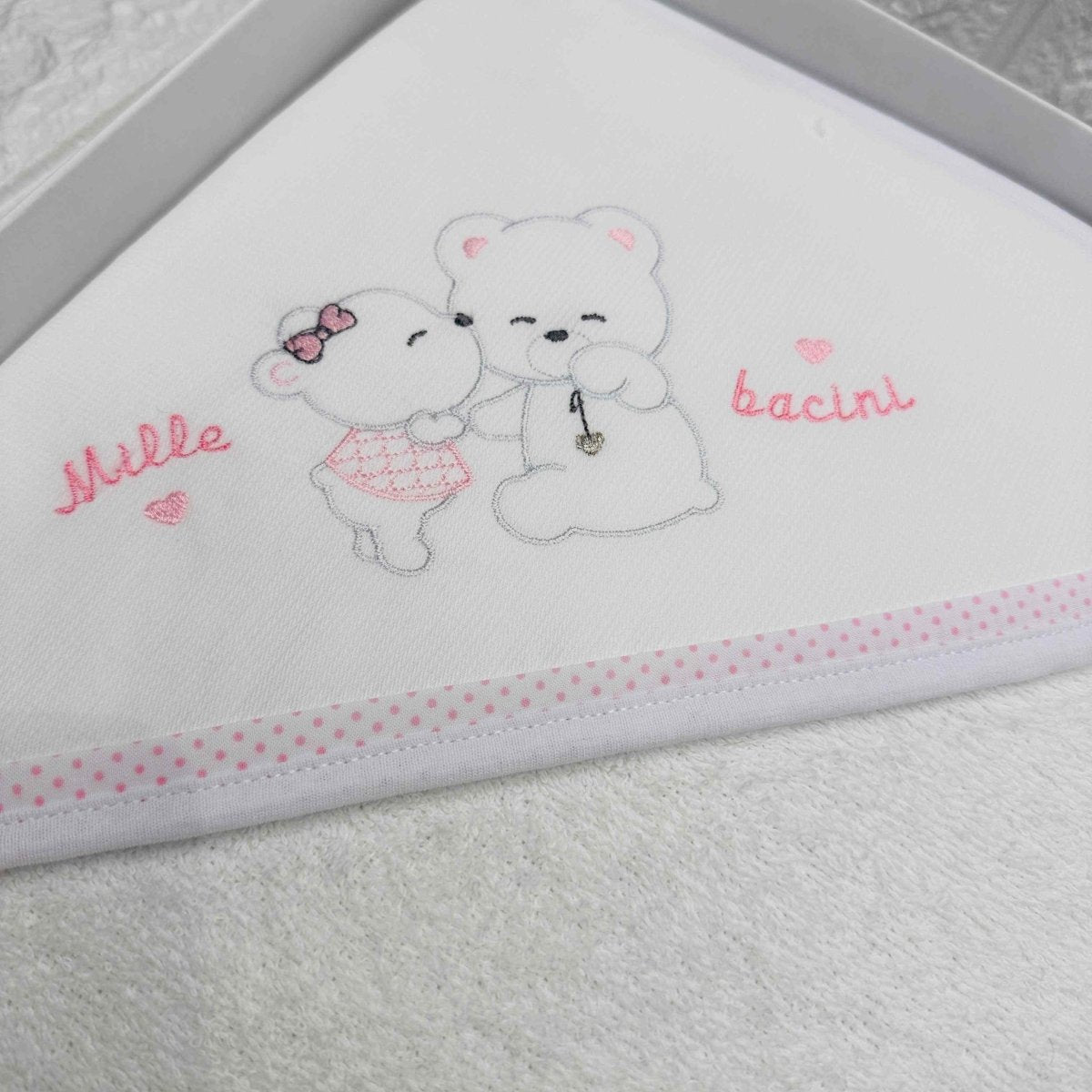 Accappatoio neonata Rosa ART AT001150 - Piccole Canaglie - PC20017