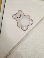 Accappatoio neonato dim 70x75 orso panna AT001167 - Piccole Canaglie - PC24054