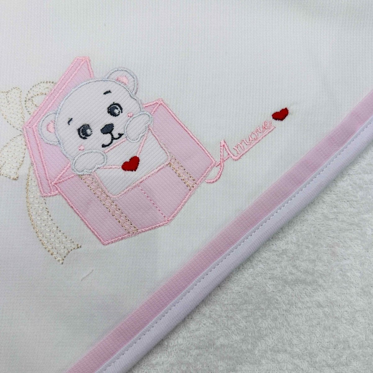 Accappatoio neonato rosa ART AT001149 - Piccole Canaglie - PC20031