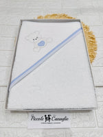 Accappatoio orso cuore celeste dim 70x75 AT001176 - Piccole Canaglie - PC27867