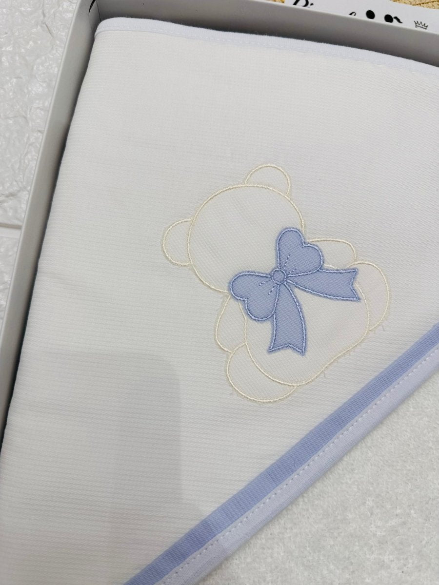 Accappatoio orso Fiocco celeste AT001166 - Piccole Canaglie - PC23300