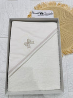 Accappatoio orso Fiocco Tortora AT001166 - Piccole Canaglie - PC23296