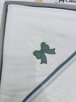 Accappatoio orso Fiocco verde AT001166 - Piccole Canaglie - PC23299