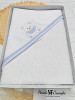 Accappatoio orso love celeste At001172 - Piccole Canaglie - PC26450