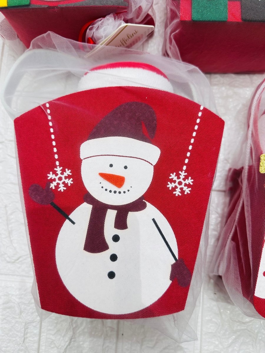 Accappatoio Triangolo dim 65x70 con Borsetta di Natale - Piccole Canaglie - PC23270