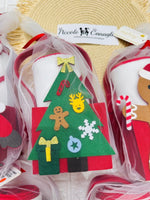 Accappatoio Triangolo dim 65x70 con Borsetta di Natale - Piccole Canaglie - PC23270