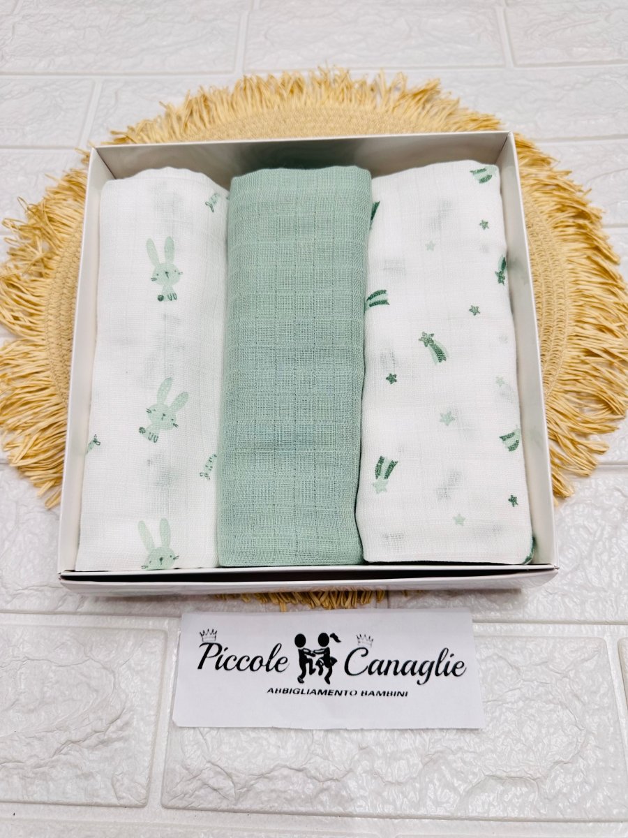 Asciugamani Delicati Verde - Piccole Canaglie - PC27609