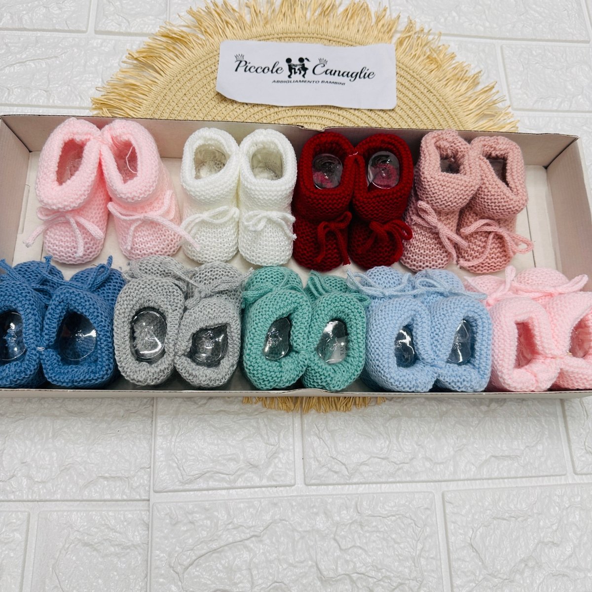 Babbucce Laccio taglia 0 - 6 mesi - Piccole Canaglie - PC22931