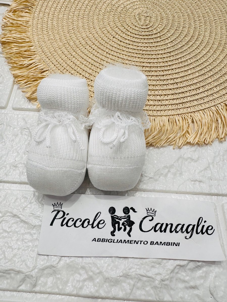 Babbucce Merletto Neonata 1197p - Piccole Canaglie - PC28499