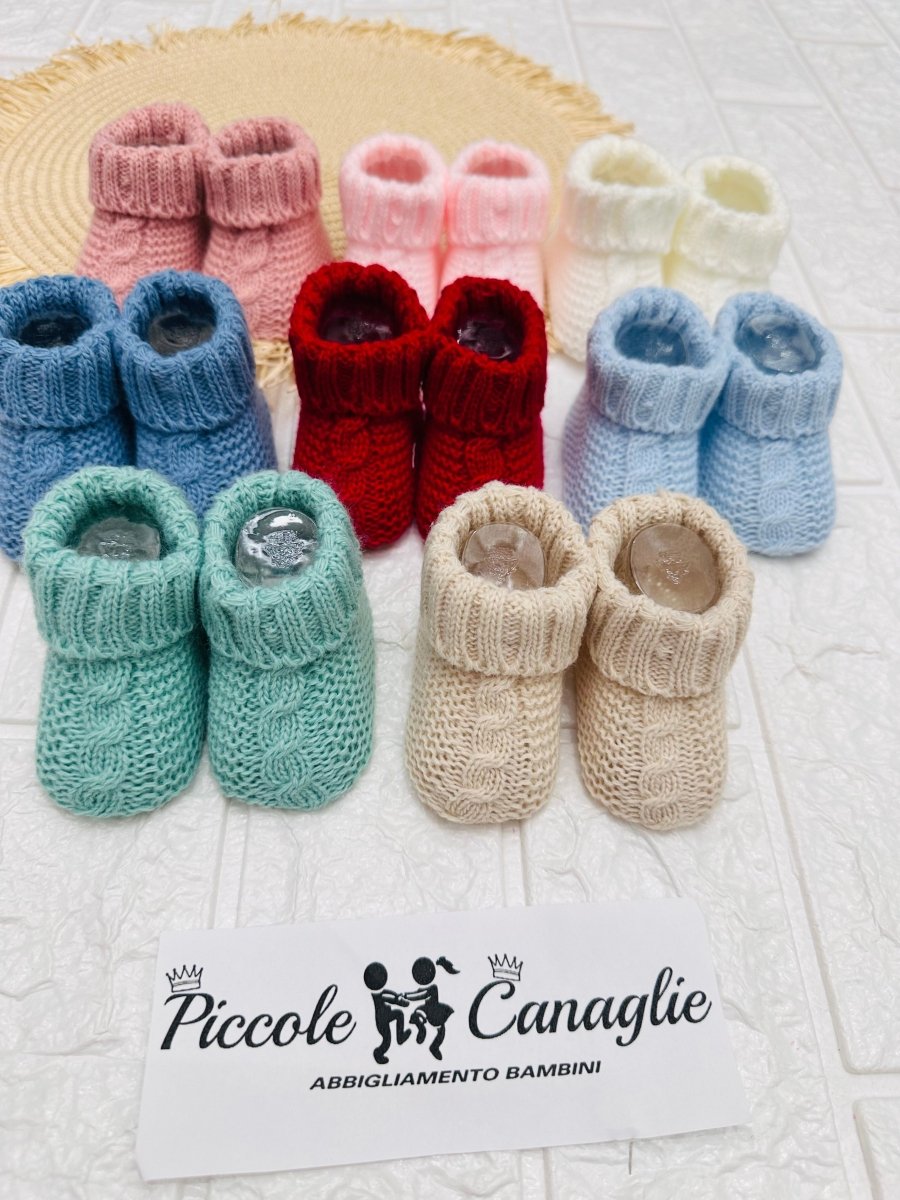Babbuccia Treccina taglia 0 - 6 mesi - Piccole Canaglie - PC23887