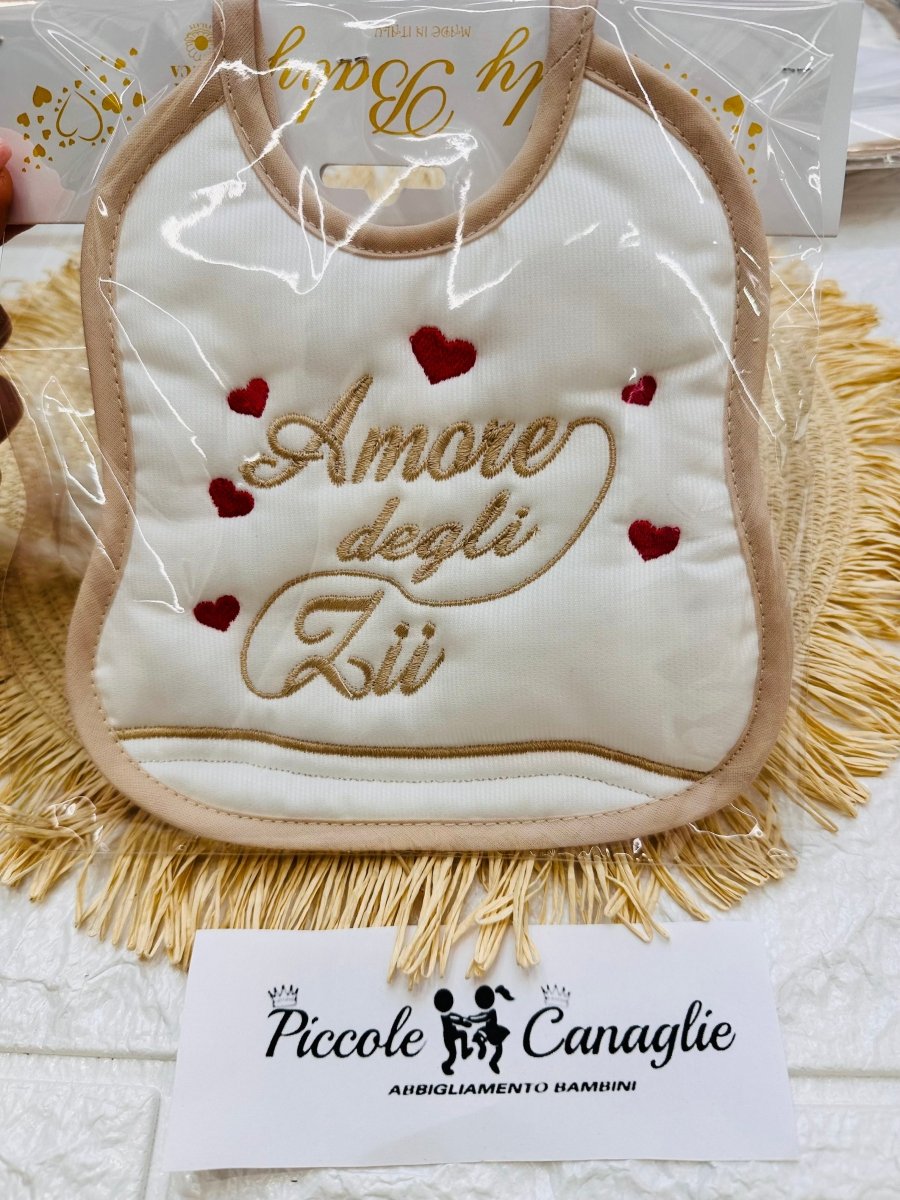 Bavetta amore degli zii beige - Piccole Canaglie - PC26513