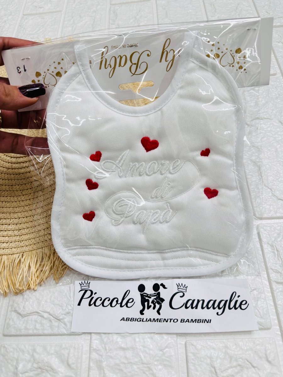 Bavetta amore di papà bianca - Piccole Canaglie - PC23765
