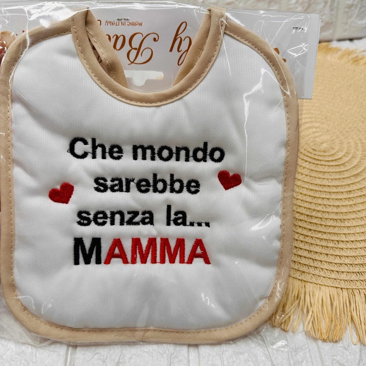 Bavetta che mondo sarebbe senza la mamma begie - Piccole Canaglie - PC22337