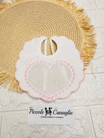 Bavetta Cuore Ricamo Rosa Bv003150 - Piccole Canaglie - PC25878