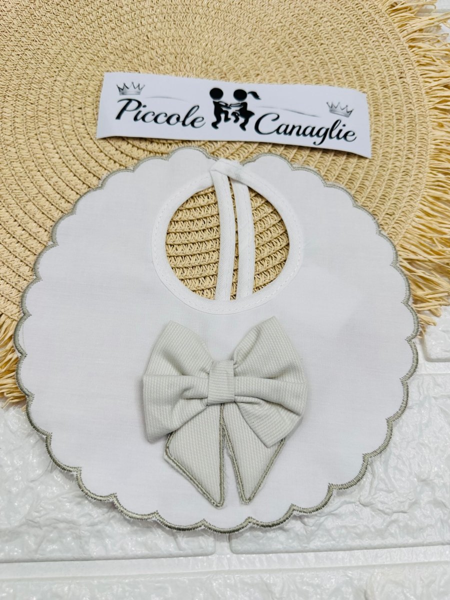Bavetta fiocco 3D carta da tortora - Piccole Canaglie - PC29923
