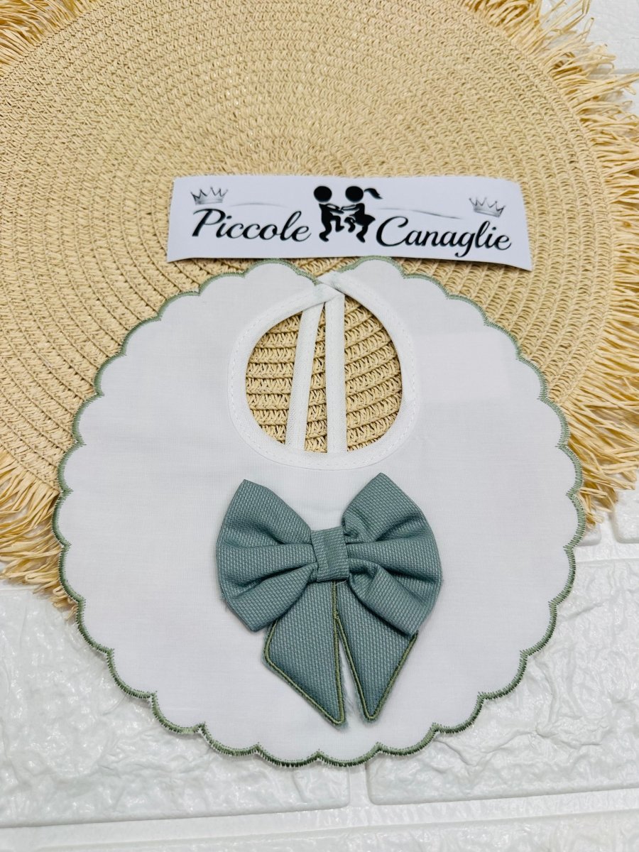 Bavetta fiocco 3D verde - Piccole Canaglie - PC29924