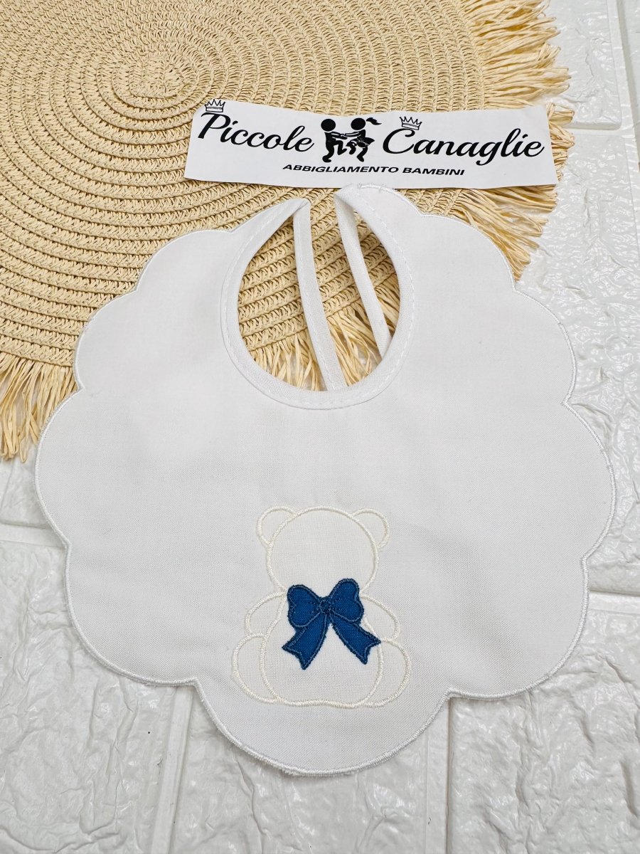 Bavetta fiocco orso Blu BV003146 - Piccole Canaglie - PC23774