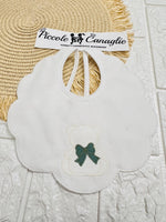 Bavetta fiocco orso verde BV003146 - Piccole Canaglie - PC23775