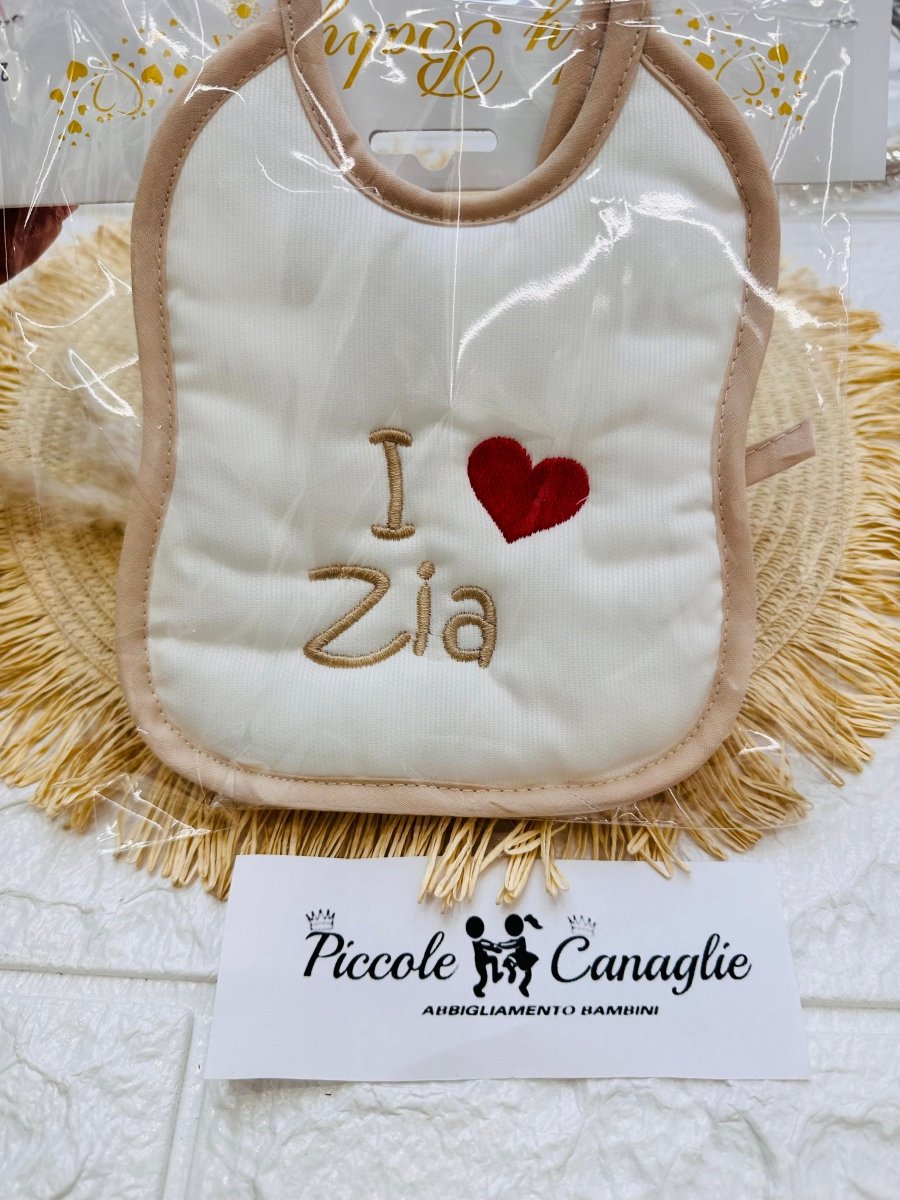 Bavetta I ❤️ zia beige - Piccole Canaglie - PC26514