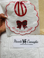 Bavetta il mio primo Natale fiocco scozzese - Piccole Canaglie - PC23326