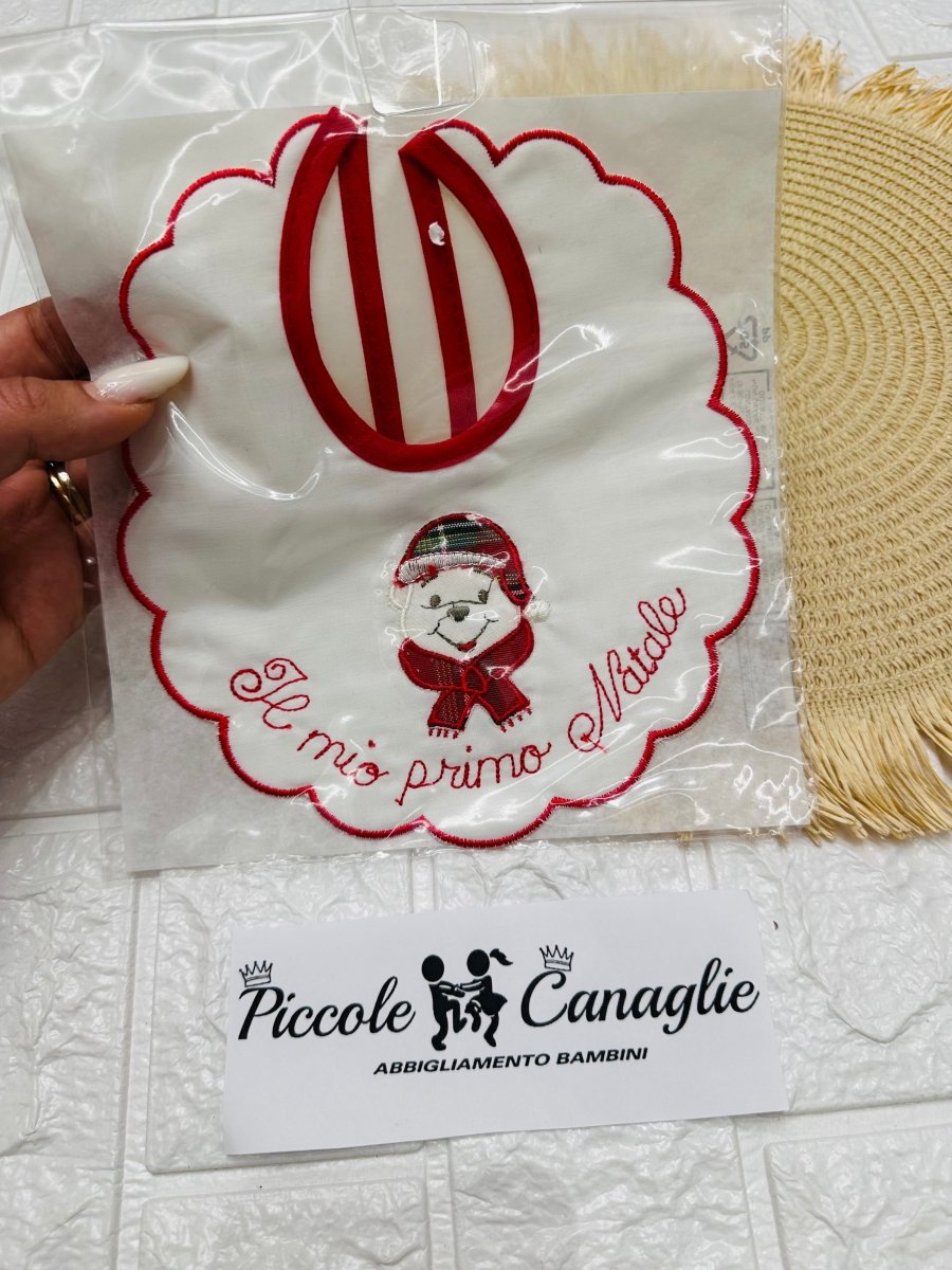 Bavetta il mio primo Natale orso cappello e sciarpa - Piccole Canaglie - PC23324