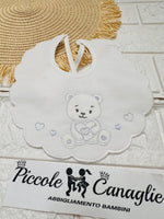 Bavetta Orso cuore BV003121 celeste - Piccole Canaglie - PC24916