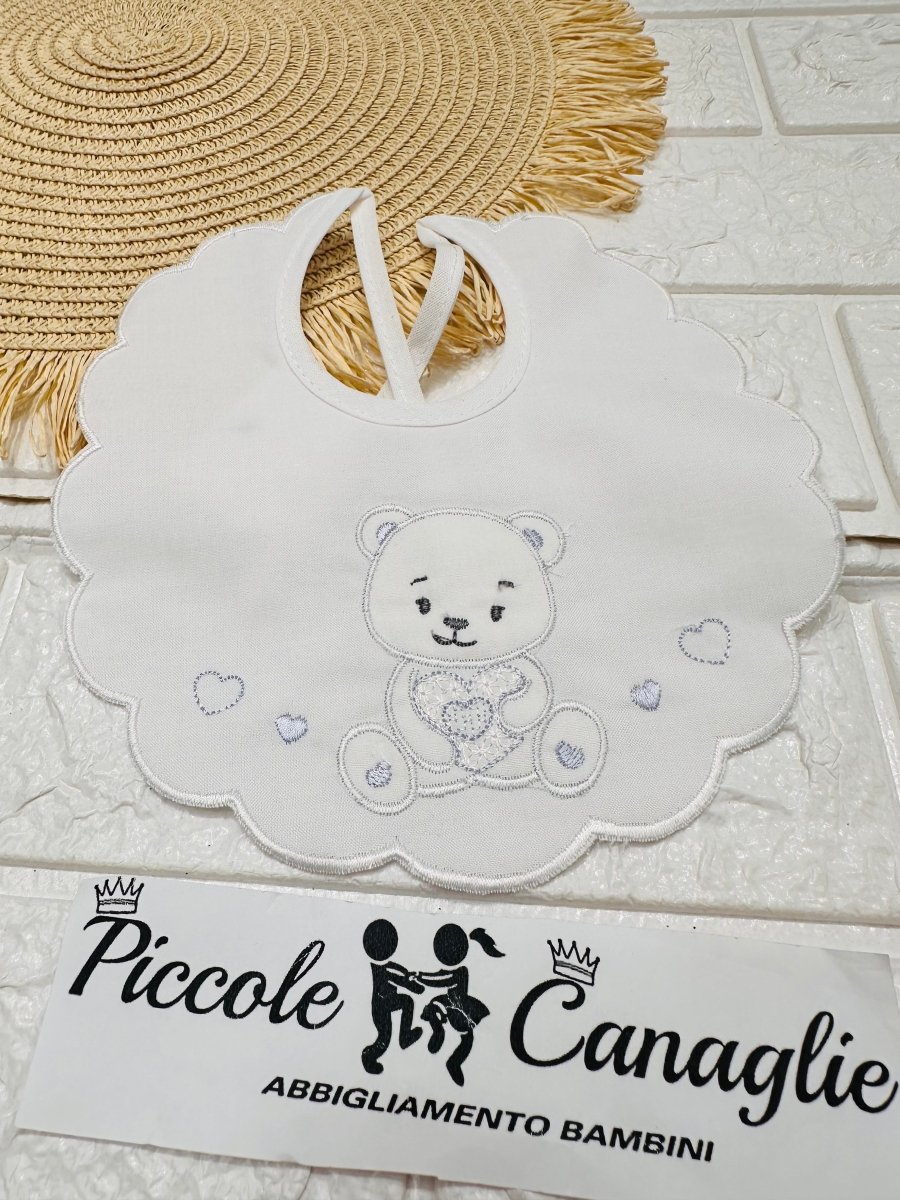 Bavetta Orso cuore BV003121 celeste - Piccole Canaglie - PC24916